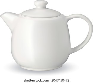 Porcelain teapot - Stock Image EPS-10