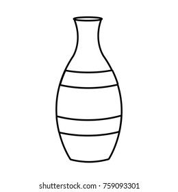 Porcelain vase isolated icon vector illustration graphic design