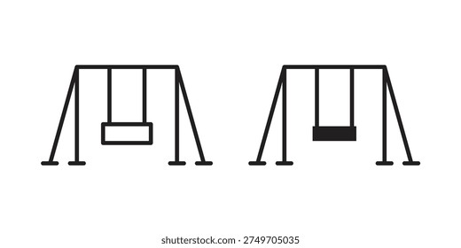 Porch swing icon concept. Thin line symbol. Vector illustration isolated. Editable stroke.