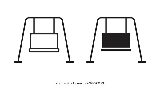 Porch swing icon. Simple linear element illustration. Thin stroke sign can be used for web, mobile and UI.