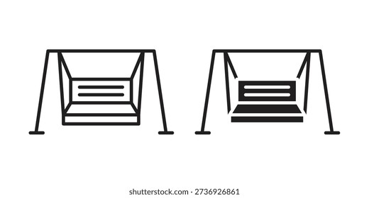 Porch swing icons for web developers and designers,