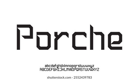 Porche, Sport Modern Italic Alphabet Font. Typography urban style fonts for technology, digital, movie logo design. vector illustration
