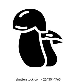porcini mushroom glyph icon vector. porcini mushroom sign. isolated contour symbol black illustration