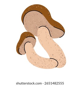 Porcini mushroom. stylized autumn mushroom