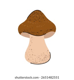 cogumelo porcini. Cogumelo de outono florestal estilizado