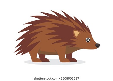 
Porcupine animal isolado vetor plano ilustração no fundo branco