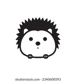 Porcupine black Icon logo vector