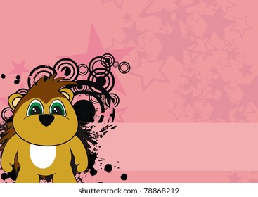 porcupine cartoon background in vector format