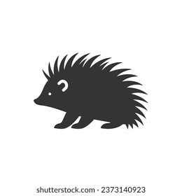 Porcupine Icon on White Background - Simple Vector Illustration