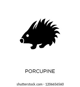 porcupine icon. porcupine symbol design from Animals collection. Simple element vector illustration on white background.