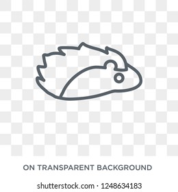 porcupine icon. Trendy flat vector porcupine icon on transparent background from animals collection. High quality filled porcupine symbol use for web and mobile