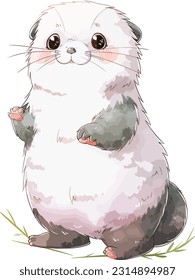 porcupine illustration on white background 