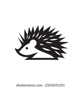 Porcupine-Logo-Illustration auf weißer Leinwand