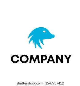 Porcupine logo vector design template sign