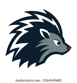 porcupine mascot logo design vector art illustration