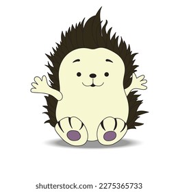 porcupine Wild animals. Thorns. Hair. Childhood hedgehog. Line art, Cuteness