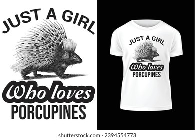 Porcupines lover t shirt design, Animal lover t shirt design, Porcupines t shirt design, T shirt design