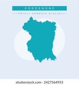 Pordenone province (Italy, Italian Republic, Friuli Venezia Giulia region) map vector illustration, scribble sketch Province of Pordenone map