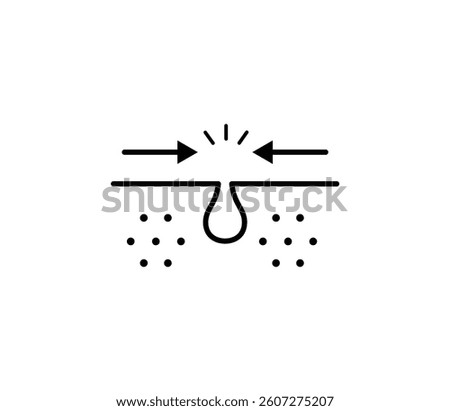 Pore ​​tightening icon illustration vector