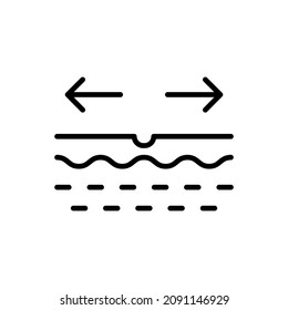 Pore Opening Beauty Procedure Line Icon. Pore Widening Cosmetology Problem Linear Pictogram. Skin Care, Cleanse, Peeling Outline Icon. Editable Stroke. Isolated Vector Illustration.