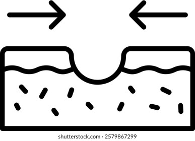 Pore Refinement icon line vector illustration