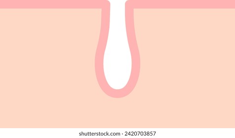 Pore of the Skin Isolated Vector Illustration