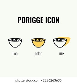 Porigge icon set line, color