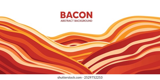 Pork bacon strips bacon Abstract vector Background