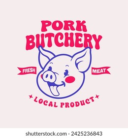 Pork Butchery for Industry Business Retro Style