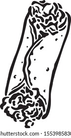 Pork carnita black and white