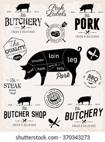 Pork Cuts Diagram and Butchery Illustrations