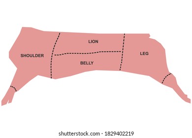 Schweinekoteletts. Fleischkarten