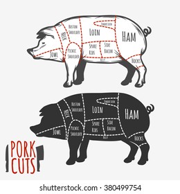 Pork cuts for your design.