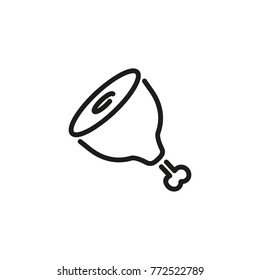 Pork gammon on bone line icon