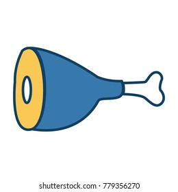 Pork ham food symbol