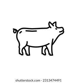 Pork icon in vector. Illustration