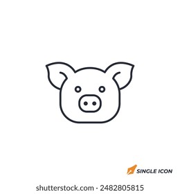 pork icon vector illustration. pork symbol isolated on white background