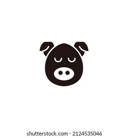 Pork  icons  symbol vector elements for infographic web