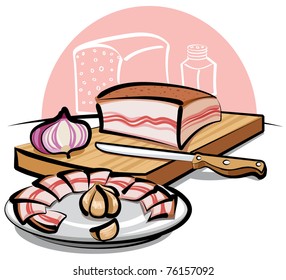 pork lard with onion