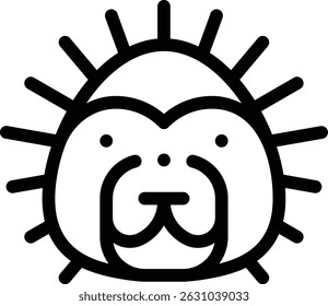 pork leg icon. Thin Linear Style Design Isolated On White Background