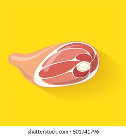 Pork leg. Meat icon