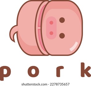 pork logo design vector art