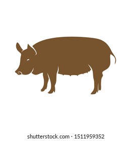 Pork Logo Design Vector. Template Illustration. Icon Symbol