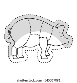 pork meat butchery icon vector illustration design