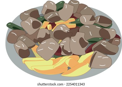 Schweinefleischgericht mit Kartoffeln