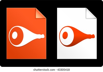Schweinefleisch auf Papier Set Original Vektorgrafik AI 8 kompatible Datei