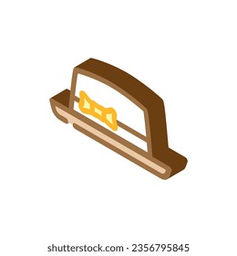 pork pie hat cap isometric icon vector. pork pie hat cap sign. isolated symbol illustration