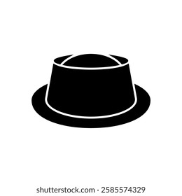 Pork Pie Hat Silhouette Icon Design