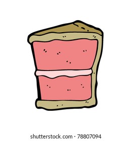 pork pie slice cartoon
