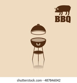 pork pig bbq and grill menu icon. Steak house food and restaurant theme. Isolated design. Vector illustration